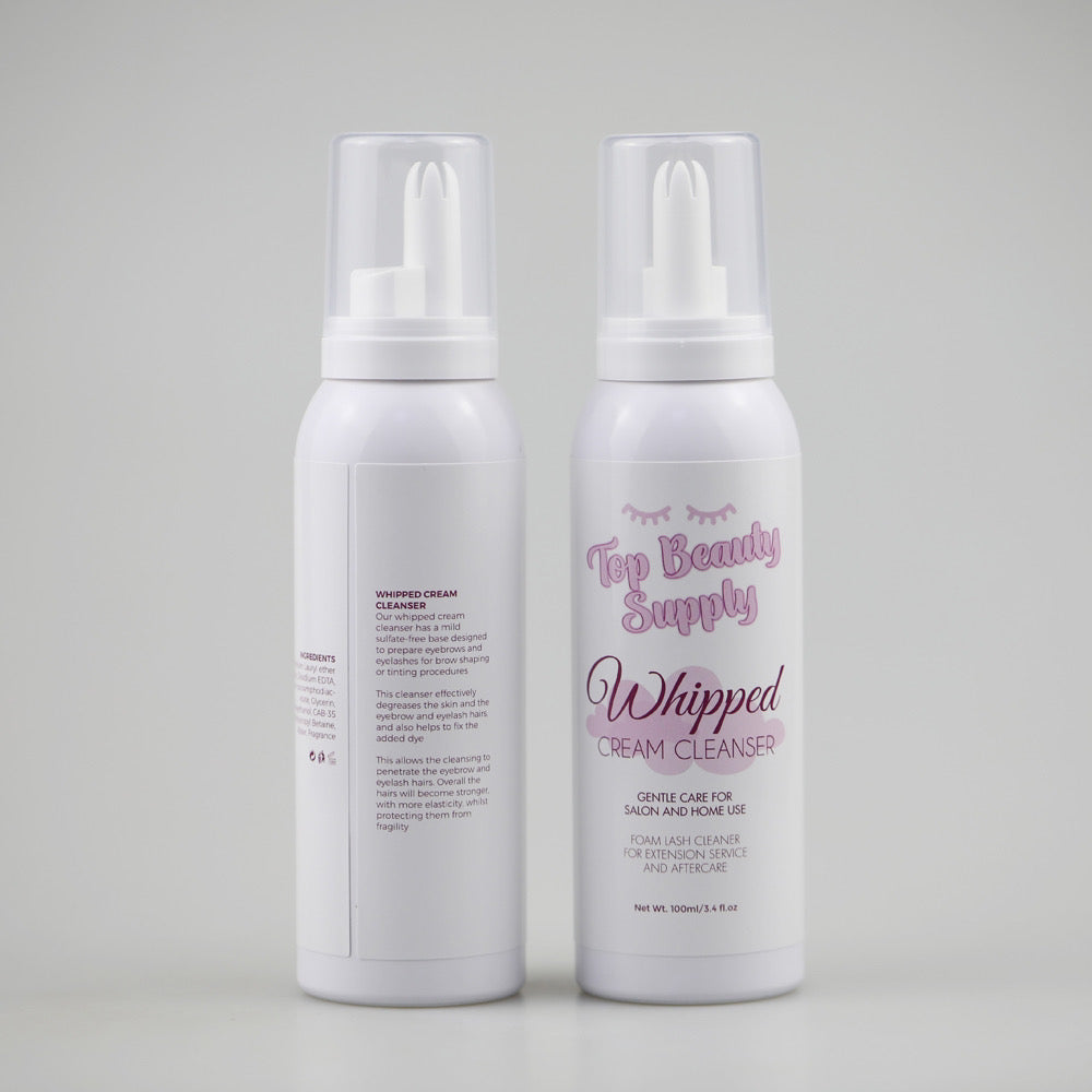 Whipped lash cream cleaner